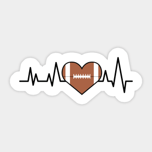 Heartbeat Pulse - American Football Sticker